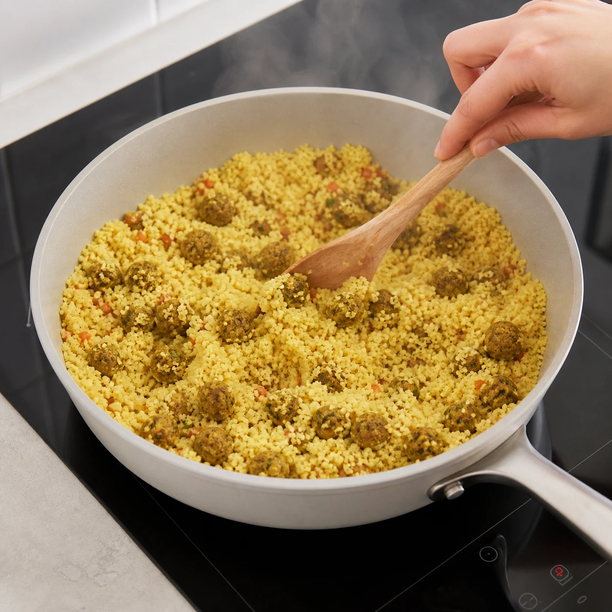 Couscous minute aux merguez — réchauffer le couscous