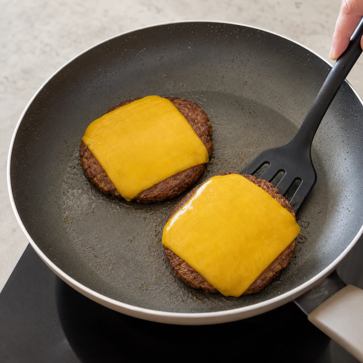 Cheeseburgers HappyVore — cuire les steaks
