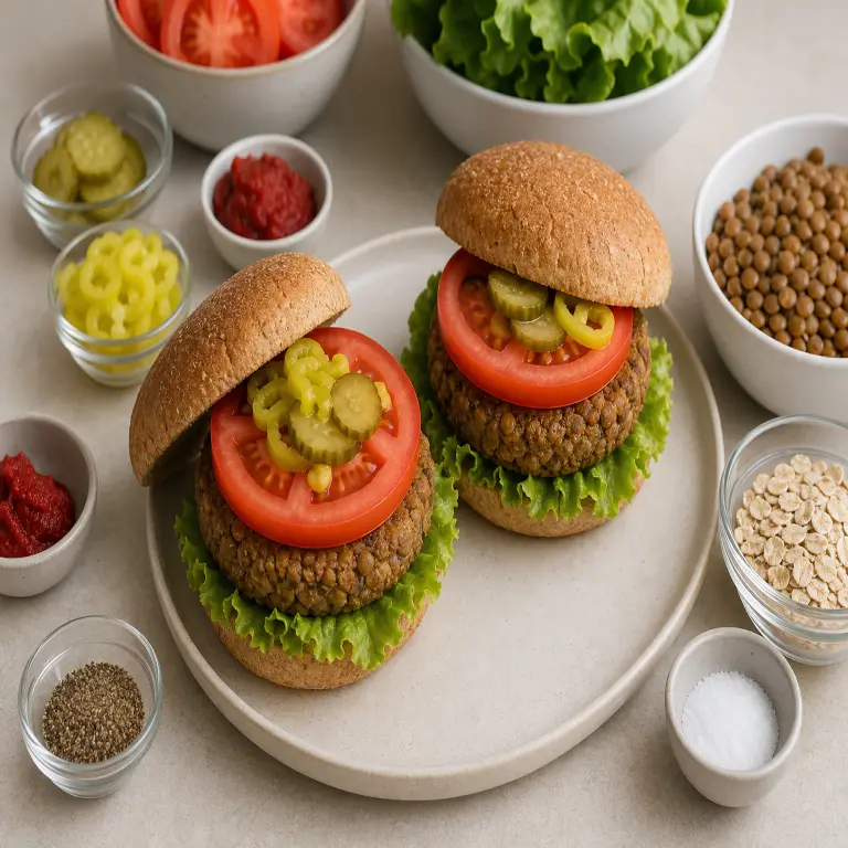 Burgers de lentilles · étape 5