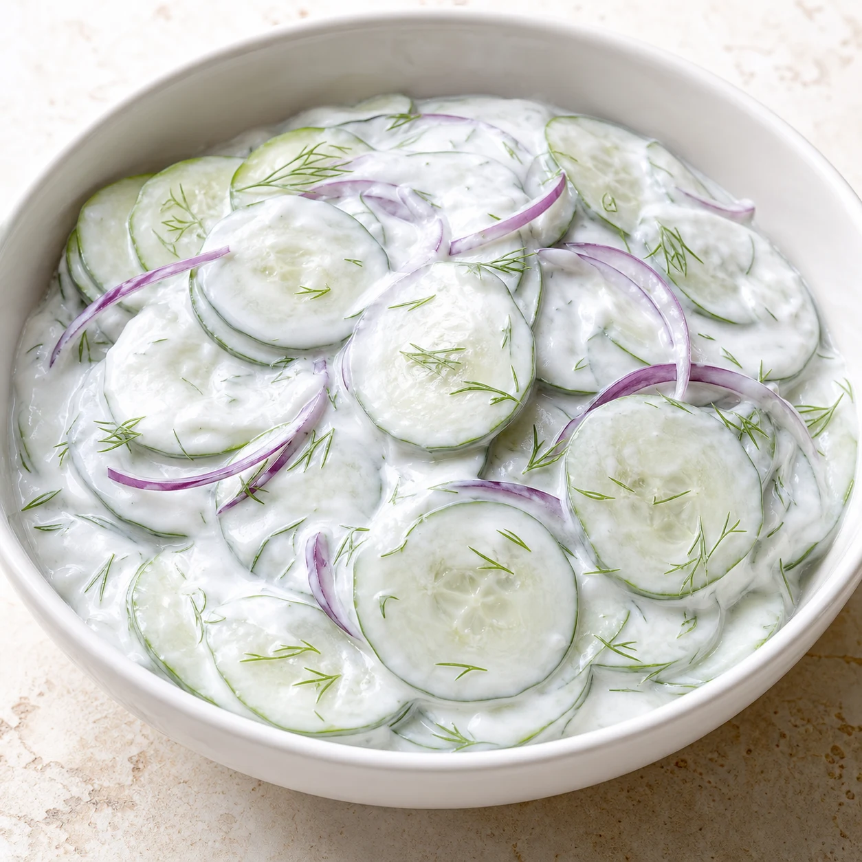 Concombre à la crème vegan