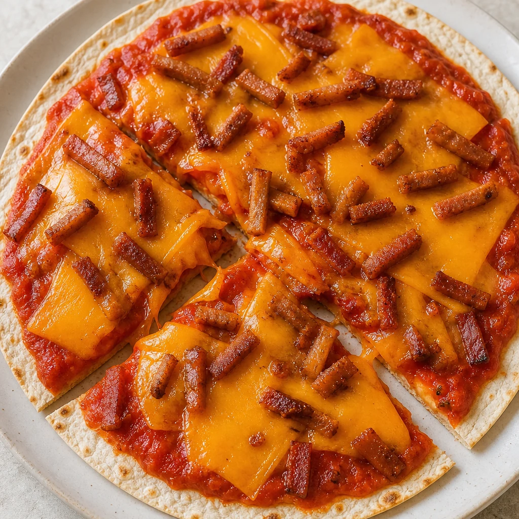 Pizza-tortilla aux lardons