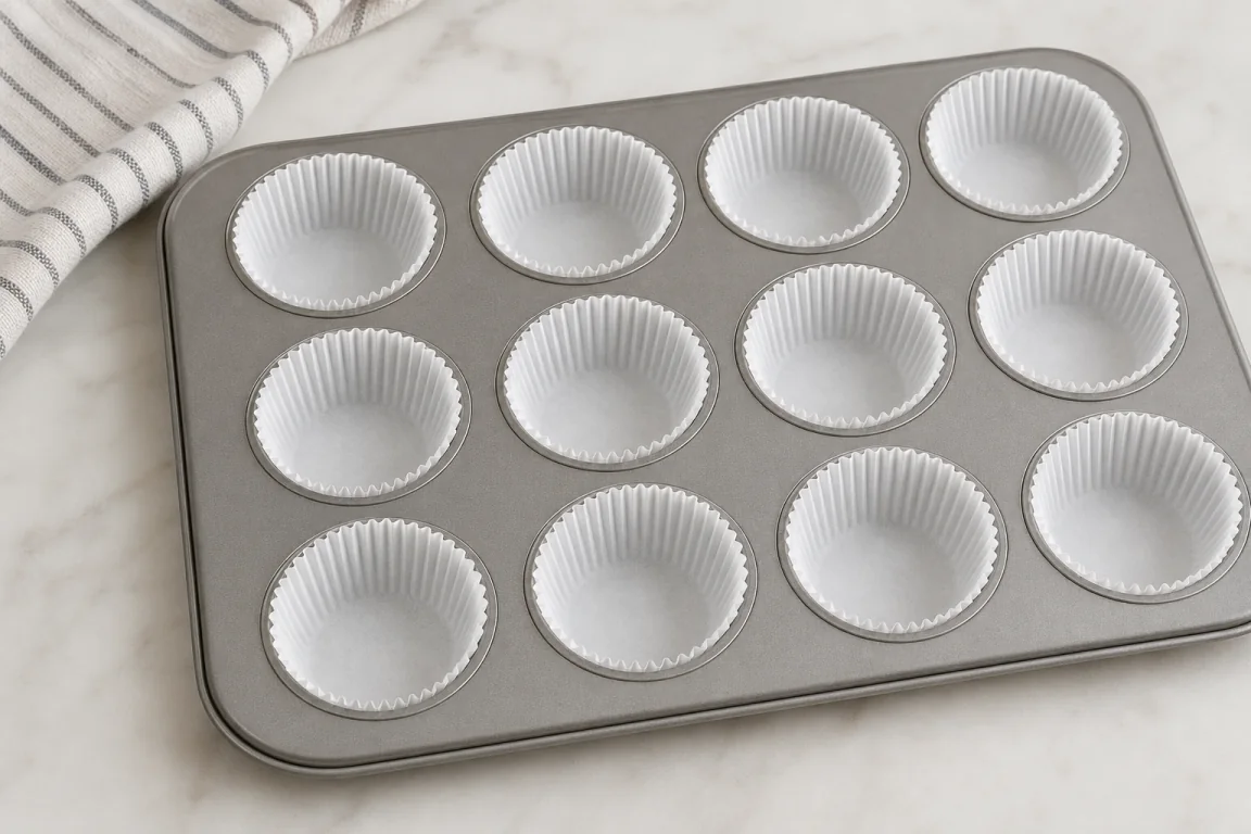 Illustration de l’étape « Étape 2 » pour la recette Muffins de mélangeur de chocolat à haute teneur en protéines.