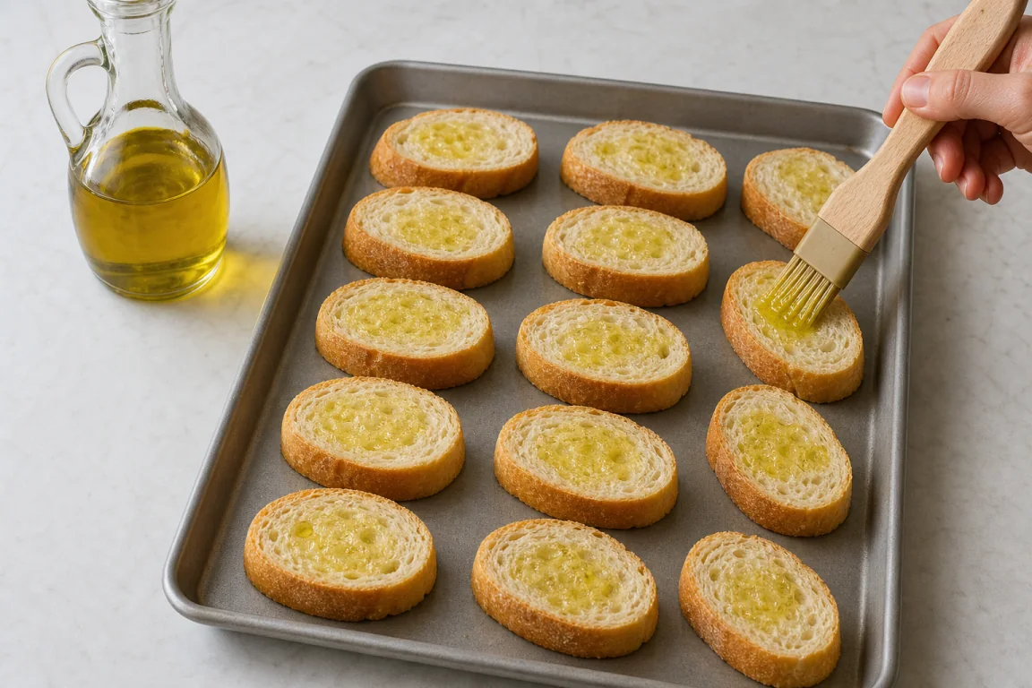 Illustration de l’étape « Étape 1 » pour la recette Salade de pois chiches Crostini.
